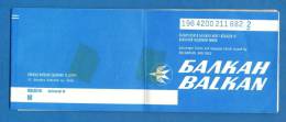 D521 / Billet D´avion Airplane Ticket - BALKAN 1977 SOFIA - PARIS   Bulgaria Bulgarie Bulgarien Bulgarije - Europa