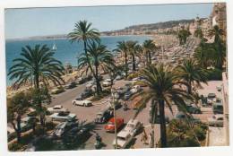 CPSM NICE, PROMENADE DES ANGLAIS, NOMBREUSES AUTOS, VOITURES ANCIENNES, 9 Cm Sur 14 Cm Environ, ALPES MARITIMES 06 - Straßenverkehr - Auto, Bus, Tram