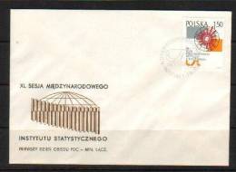 POLAND FDC 1975 40TH INTERNATIONAL STATISTICIANS CONGRESS Science Mathematics - FDC