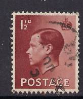 GB 1936 KEV111 1 1/2d BROWN USED STAMP SG 459. ... ( D839 ) - Oblitérés