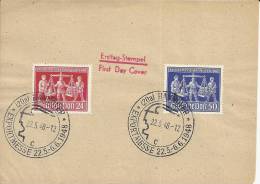 ALEMANIA 1948 FRAGEMNTO CON SELLOS FERIA HANNOVER - Storia Postale