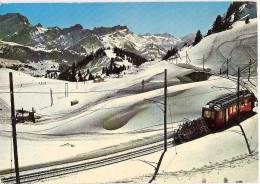 CP  Bretaye  Villars Sur Ollon Le Train Villars Vaud Suisse Chemin De Fer Micheline - Ollon