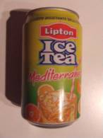 Alt204 Lattina Bibita Boite Boisson Can Drink Lata Bebida Lypton Ice Tea Mediterraneo Agrumi - Blikken