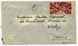 Lettre De ANTSINABE (MADAGASCAR ) Pour VICHY (FRANCE) / 24 Mai 1947 / TP Série Coloniale Anniversaire De La Victoire - Lettres & Documents