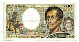 P France 200 Francs "" MONTESQUIEU "" 1989 # 7 - 200 F 1981-1994 ''Montesquieu''