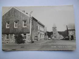 Ma Réf:33-8.                          NAOME      L'Eglise Et Les Ecoles   ( Glacée ). - Bièvre