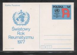 POLAND PC 1977 INTERNATIONAL RHEUMATIZM YEAR WHO WORLD HEALTH ORGANISATION MINT SNAKE MEDICINE HEALTH DISEASE - OMS