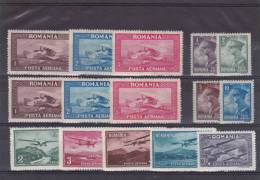 ROUMANIE 4 SERIES DE LA POSTE AERIENNE - Unused Stamps