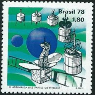BRAZIL #1576  -  SATELLITE INTELSAT - 3rd ASSEMBLY OF PARTS -  1978 - Nuovi