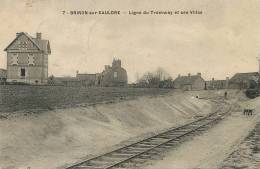 Brinon Sur Sauldre 7 Ligne Du Tramway Et Ses Villas Timbrée 1908 - Brinon-sur-Sauldre