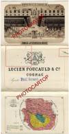 Lucien FOUCAULD-Depliant Triple-RECLAME-Carte Du Vignoble-Chais De Reserve Et Des Foudres-COGNAC-Viticulture- - Cognac