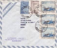 LETTRE ARGENTINE 1968,  BUENOS-AIRES Pour La SUISSE 5 TIMBRES,  /2810 - Usados