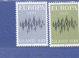 CEPT Sterne Island 481 - 482   ** Postfrisch MNH - 1972