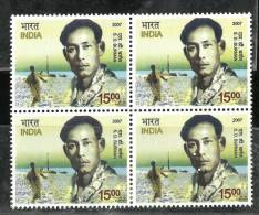 INDIA, 2007,  S D  Burman, Birth Centenary, (Singer And Composer), Block Of 4, MNH,(**) - Neufs