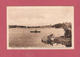 *  CPSM..(86 )..L' ISLE JOURDAIN : Le Lac En Amont Du Barrage Des Forces Motrices De La Vienne - 2 Scans - - L'Isle Jourdain