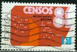 PORTOGALLO, PORTUGAL, CENSIMENTO, 1981, FRANCOBOLLO USATO, Scott 1486, YT 1492, Afi 1502 - Oblitérés