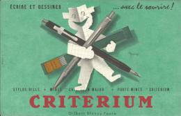 Buvard "CRITERIUM" - Stationeries (flat Articles)