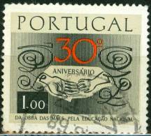 PORTOGALLO, PORTUGAL, EDUCAZIONE NAZIONALE, 1968, FRANCOBOLLO USATO, Scott 1022, YT 1035, Afi 1025 - Used Stamps