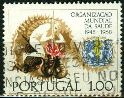 PORTOGALLO, PORTUGAL, OMS, 1968, FRANCOBOLLO USATO, Scott 1025, YT 1038, Afi 1028 - Used Stamps