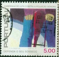 PORTOGALLO, PORTUGAL, INQUINAMENTO ACUSTICO, 1983, FRANCOBOLLO USATO, Scott 1419, YT 1417, Afi 1419 - Used Stamps