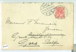 HANDGESCHREVEN BRIEFKAART Uit 1917 * NVPH 60 Van GOUDA 3 Naar DELFT 9  (7005) - Storia Postale