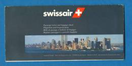 D474 / Billet D´avion Airplane Ticket SWISSAIR - SOFIA AMSTERDAM ZURICH  Bulgaria Bulgarie  Switzerland Suisse Sch - Europa