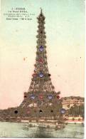 Carte Enluminée De Petits Cristaux De Couleur / E. PAPEGHIN/Paris/ Vers 1905    CPDIV36 - Eiffeltoren