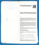 D479 / Billet D´avion Airplane Ticket CONTINENTAL - West Sussex - SOFIA - BULGARIA Great Britain Grande-Bretagne - Europa