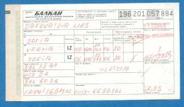 D471 / Billet D´avion Airplane Ticket BALKAN - SOFIA -VARNA -SOFIA - Bulgaria Bulgarie Bulgarien Bulgarije - Europa