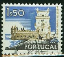 PORTOGALLO, PORTUGAL, MONUMENTI, TORRE BELEM, 1972, FRANCOBOLLO USATO, Scott 1126, YT 1138, Afi 1131 - Oblitérés