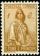 ST. THOMAS AND PRINCE ISLANDS, PORTUGUESE COLONY, CERES, 1934, FRANCOBOLLO NUOVO (MLH*) - St. Thomas & Prince