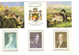 FURSTENTUM   LIECHTENSTEIN. Principality Of Liechstentein. Castle Vaduz. Timbres En Photo - Liechtenstein