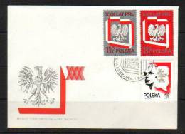 POLAND FDC 1974 30TH ANNIVIVERSARY OF PRL People´s Republic Of Poland Polish Eagle Emblem Communism - Andere & Zonder Classificatie