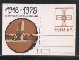 POLAND PC 1978 60TH ANNIV GREATER POLAND WIELKOPOLSKA UPRISING 1918 WW1 MINT MEDAL MONUMENT SOLDIERS - WW1 (I Guerra Mundial)