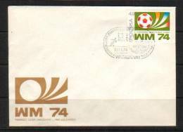 POLAND FDC 1974 SOCCER WORLD CUP WEST GERMANY SILVER MEDAL Football Sports - 1974 – Allemagne Fédérale