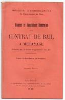 Société D´Agriculture Du Cher, Clauses Et Conditions Générales Du Contrat De Bail à Métayage, Bourges, 1920 - Centre - Val De Loire