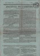 JOURNAL DE L´EMPIRE 05 02 1807 - POLOGNE - ULM - LYON CARDINAL FRESCH - DINAN - MONNAIE DE NAPLES - MARTINIQUE CAYENNE - - 1800 - 1849