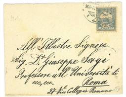 UNGHERIA - 25 FILLER - BUSTA  VIAGGIATA  -  VS ITALIA - ROMA ANNO 1904 - Poststempel (Marcophilie)