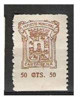 1915-FISCAL LOCAL CARTAGENA MURCIA IMPUESTO 1930  50 CENTIMOS     REVENUE LOKALMARKEN. - Steuermarken