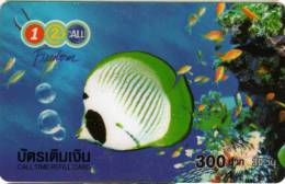 Télécarte 1-2-CALL 300 Baht : Poissons Fish - Peces