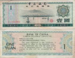 CHINE - CHINA **** 1 YUAN - ONE YUAN BANK OF CHINA - FOREIGN EXCHANGE CERTIFICATE - AV 231669 **** EN ACHAT IMMEDIAT !!! - China