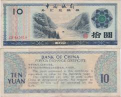 CHINE - CHINA ** 10 YUAN - TEN YUAN BANK OF CHINA - FOREIGN EXCHANGE CERTIFICATE - ZB 485818 ** EN ACHAT IMMEDIAT !!! - China