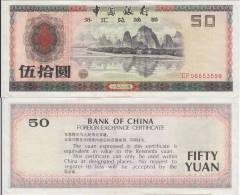 CHINE - CHINA ** 50 YUAN - FIFTY YUAN BANK OF CHINA - FOREIGN EXCHANGE CERTIFICATE - CP 06853599 **  ACHAT IMMEDIAT !!! - China