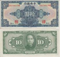CHINE - CHINA ** 10 DOLLARS -  TEN DOLLARS 1928 SHANGAI - THE CENTRAL BANK OF CHINA - SX278617RK **  ACHAT IMMEDIAT !!! - China