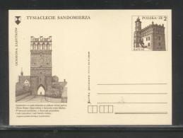 POLAND PC 1979 100 YEARS OF SANDOMIERZ TOWN MINT DATE XII.79 CONSTANT UNLISTED FLAW ON K OF KARTA POCZTOWA - Variedades & Curiosidades