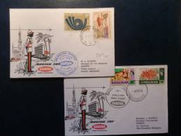 A2084     1° VOL SABENA   1974   ALLER/RETOUR - Storia Postale