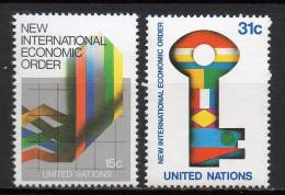 Nations Unies (New-York) - 1980 - Yvert N° 308 & 309 **  - Nouvel Ordre Economique International - Neufs