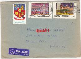 Timbres POSTA ROMANA Sur Enveloppe (Destinataire : FRANCE) - Lettres & Documents