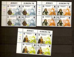 Cept 1992 Jersey Yvertn° 572-572 (°) Oblitéré 4 Séries Cote 20 Euro - 1992