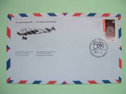 Canada 1986 Special Cover Unsend - Expo 86 - International Airport - Plane - Map On Back - Sonstige & Ohne Zuordnung